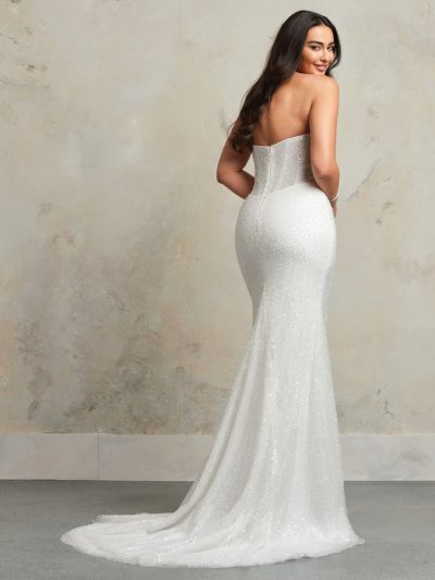 Maggie Sottero Ashley Mermaid Trouwjurk - Rugzijde met sleep